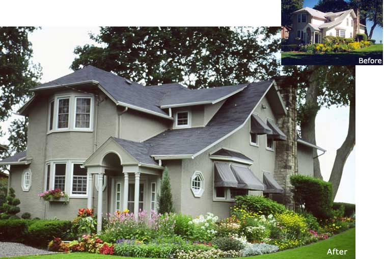 exterior of house by the lake